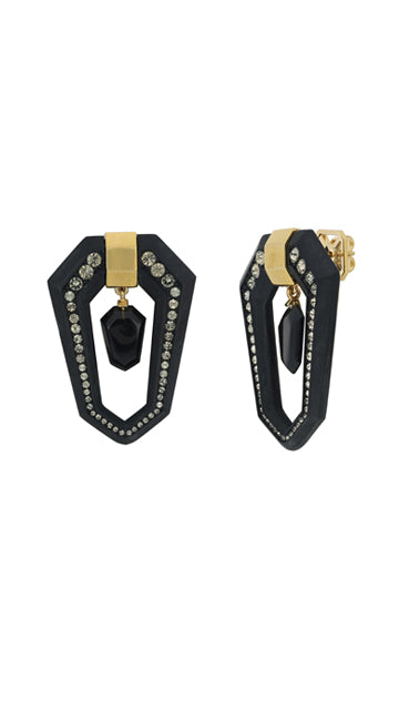 Hexagon Teardrop Earrings
