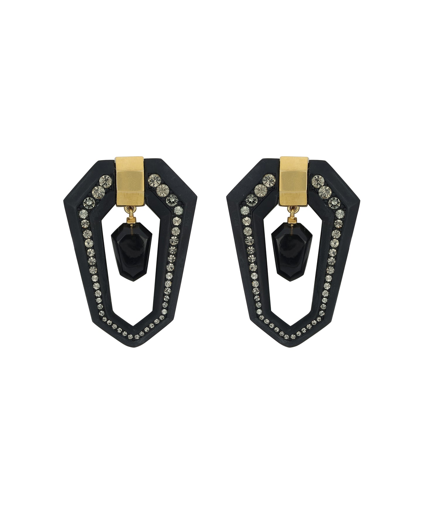 Hexagon Teardrop Earrings