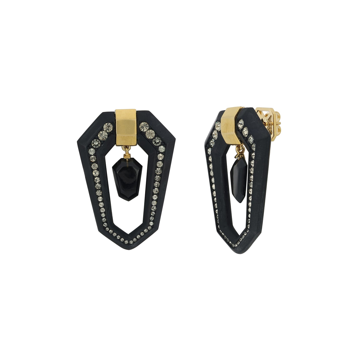 Hexagon Teardrop Earrings