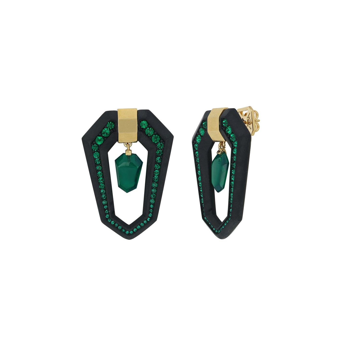 Hexagon Teardrop Earrings