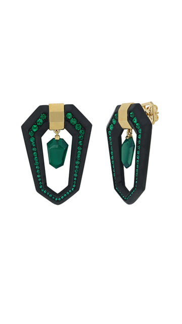 Hexagon Teardrop Earrings
