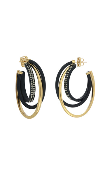 Triple Stacked Hoops